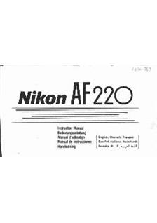 Nikon AF 220 manual. Camera Instructions.